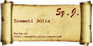 Szemeti Júlia névjegykártya